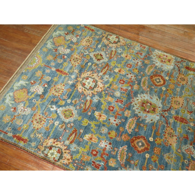 A Persian Malayer gallery rug featured a large-scale colorful all-over design. 5'1'' x 14'1''