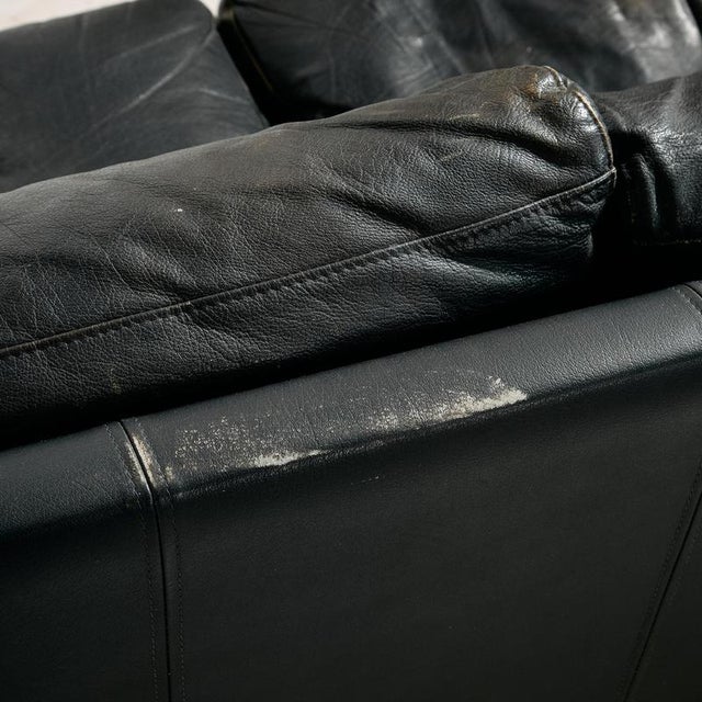 Danish Leather Sofa by Nielsen, 1970s For Sale - Image 4 of 16