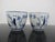 Early 20th Century Royal Copenhagen Denmark 081 Plain Blue Flower Fluted Flat Cup Pair For Sale - Image 5 of 9