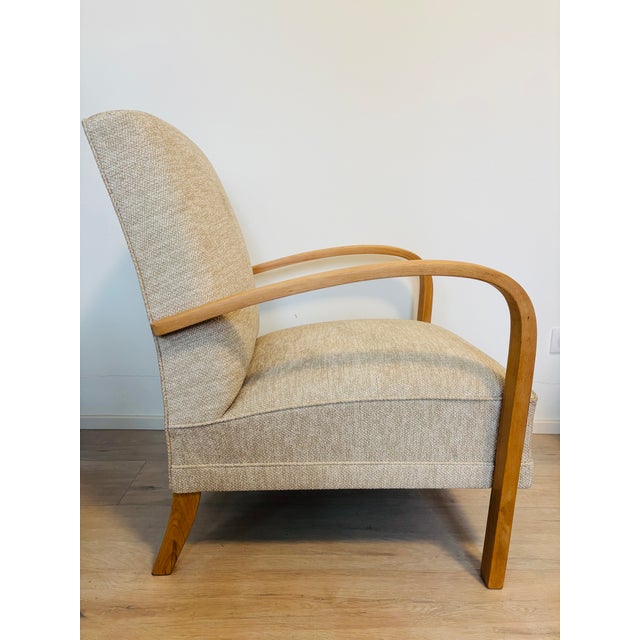 Vintage Model H-213 Armchair from Jindrich Halabala, Czechoslovakia, 1940s For Sale - Image 4 of 11