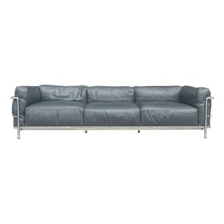 LC3 Down Cushions Y Leather 3-Seater Sofa by Le Corbusier for Cassina, 1990s For Sale