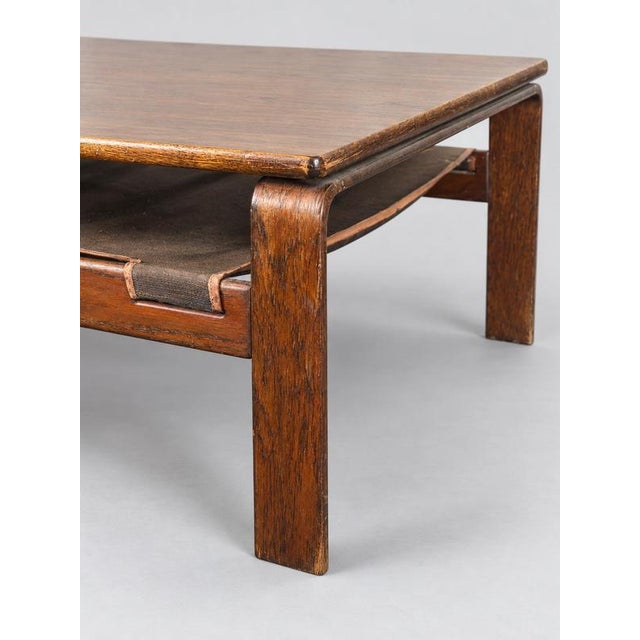 Vintage Brutalist Coffee Table in Wengé Wood, 1970s For Sale - Image 6 of 7
