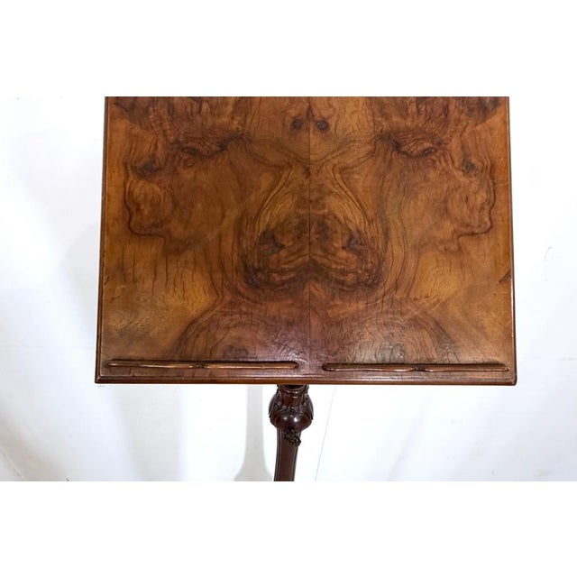 19th Century Style Adjustable Bookend or Music Stand in Hand-Carved Walnut, Italy, 1950s For Sale - Image 6 of 18