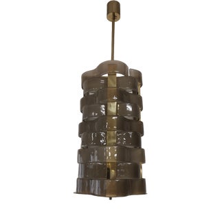 Murano Glass and Brass Chandelier, 2000 For Sale