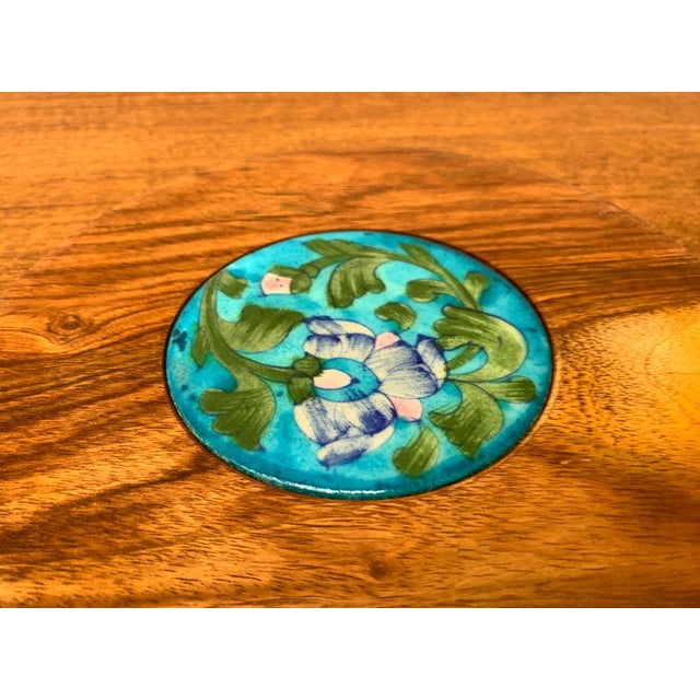 Mid-Century Wooden and Ceramic Plates, 1960s, Set of 2 For Sale - Image 6 of 18