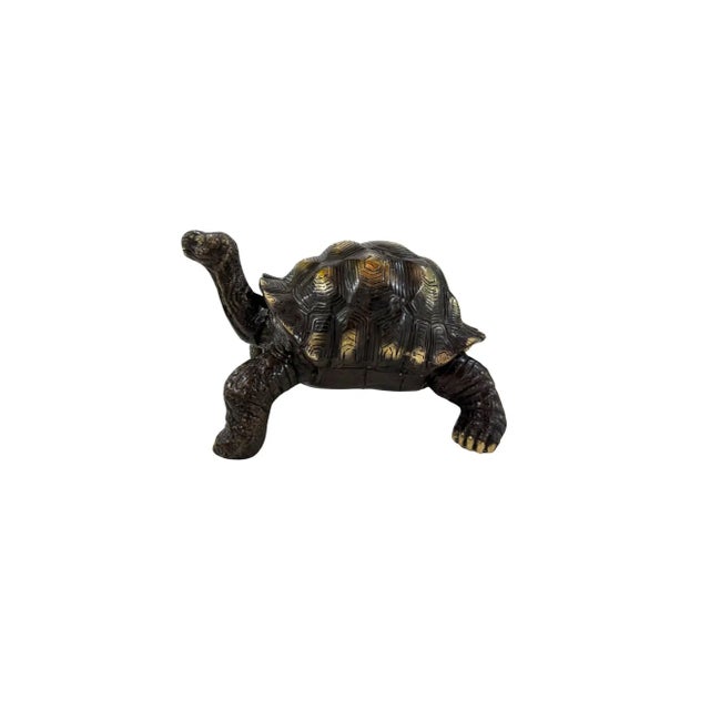 2020s Cast Bronze Tortoise Sculpture For Sale - Image 5 of 7