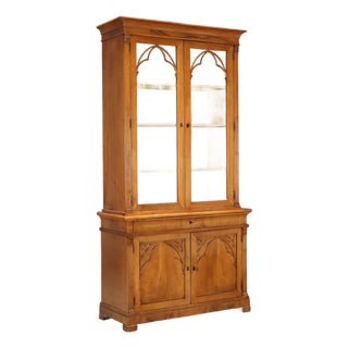 Neo-Gothic Style Display Cabinet in Walnut For Sale