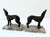 An elegant pair of antique French Art Deco bookends featuring finely modeled Borzoi figures mounted on substantial veined...