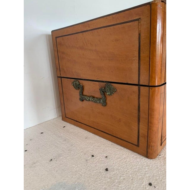 Charles X Style Liquor Cabinet in Lemonwood Veneer, 1800s, Set of 19 For Sale - Image 6 of 13