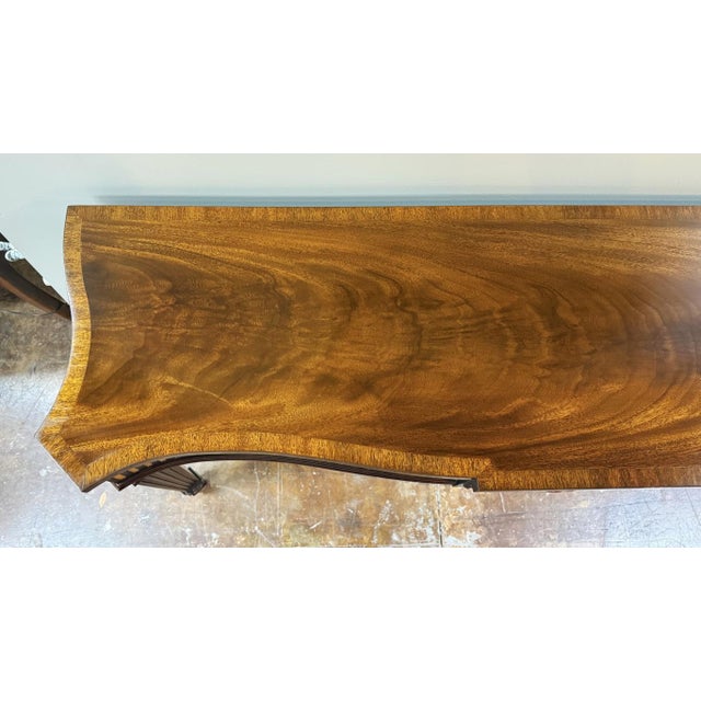 1990s Vintage Henkel Harris Flamed Mahogany Adams Style Console Table Model No. 5758 For Sale - Image 5 of 17