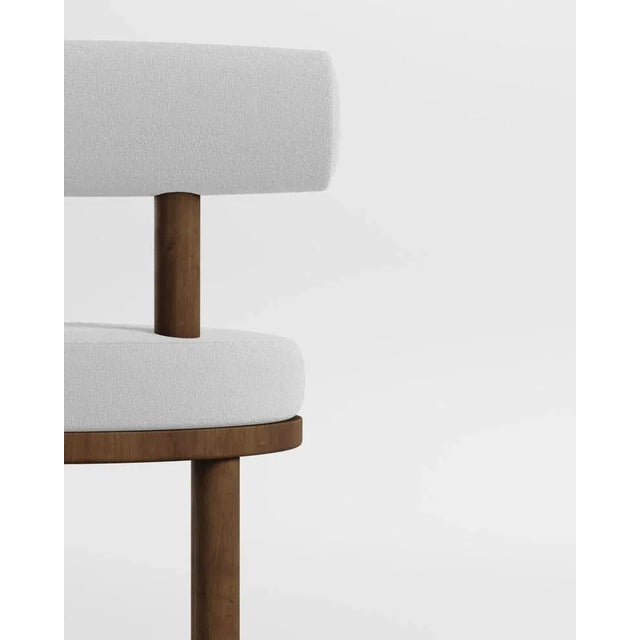 Modern Moca Chair in Boucle and Smoked Oak by Collector Studio For Sale - Image 4 of 5