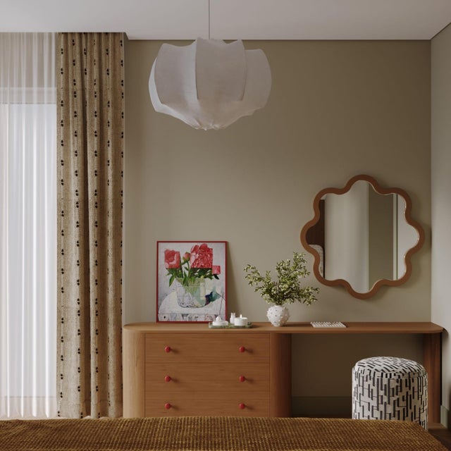 Modern Bathroom Wall Mirror With Organic Frame – Hvyli Round 70 Medium For Sale - Image 4 of 17