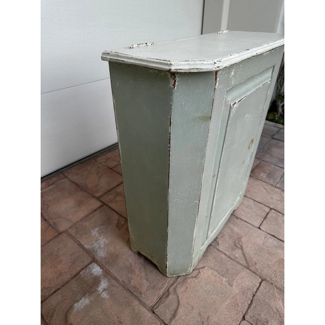 Vintage Joseph Wahl Handmade Farmhouse Hamper made of wood with a Chippy Paint finish. Has a divided slat that can be...