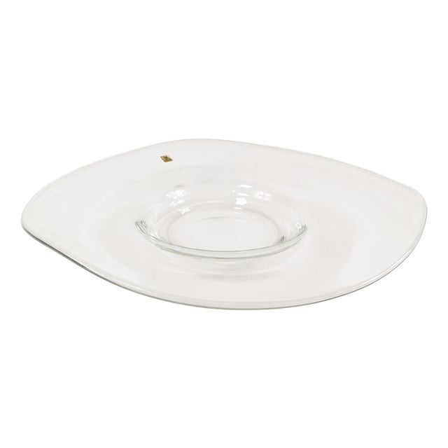 Large Glass Fruit Platter by Erwin Eisch, Germany, 1960s For Sale