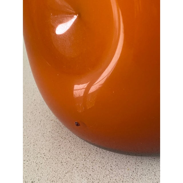 Mid 20th Century Mid 20th Century Monumental Mid-Century Modern Empoli Hand Blown Cased Glass Bottle For Sale - Image 5 of 6