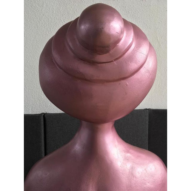 Italian Postmodern Sculpture in Pink Lacquered Aluminum attributed to Ugo La Pietra, 1980 For Sale - Image 14 of 18