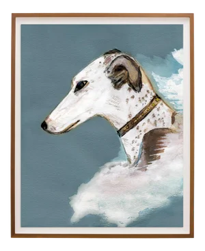 "The Aristocrat" Greyhound Dog Portrait Print