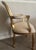 Hickory Chair arm chair 5081-01 (original tag attached). Gold Metal Leaf with red undertone. Vintage. Louis XVI style.