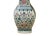 Vintage Oriental Porcelain White Blue Pink Color Flower Bats Graphic Art Vase For Sale - Image 10 of 10