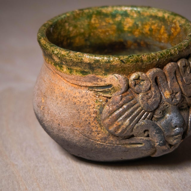 Vintage Studio Pottery Ceramic Bowl With Ethereal Face Signed by Artist Maria For Sale In Tulsa - Image 6 of 11