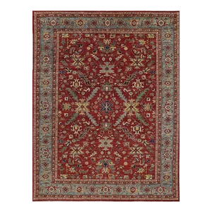 Handwoven Heriz Style Area Rug 9’1″ X 11’10”
