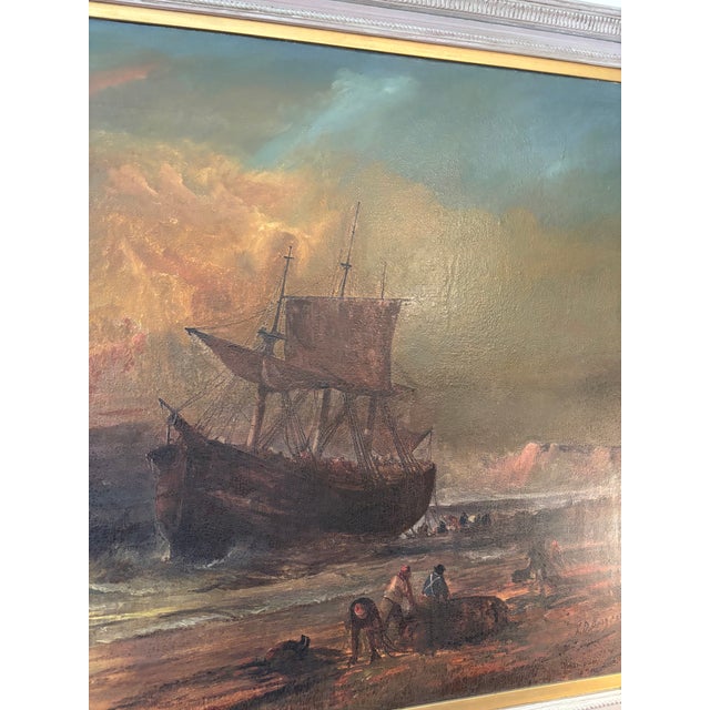 Late 19th Century Large Oil Painting by Famed Historical Seascape Painter F. D. Briscoe For Sale - Image 10 of 10