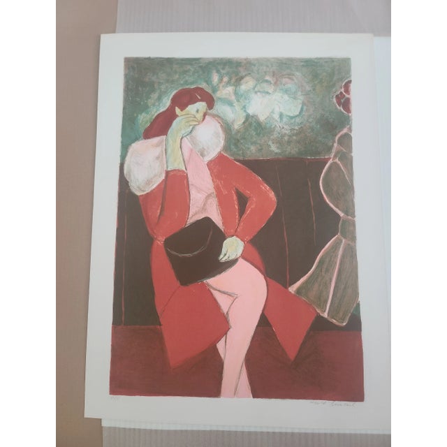 1970s Harold Baumbach Seated Woman, Lithograph 47/75 For Sale - Image 4 of 7