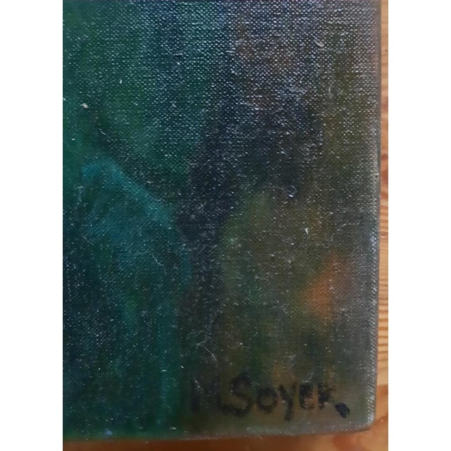 1960s Moses Soyer (1899-1974) Original Oil Painting "Two Women" For Sale - Image 5 of 5