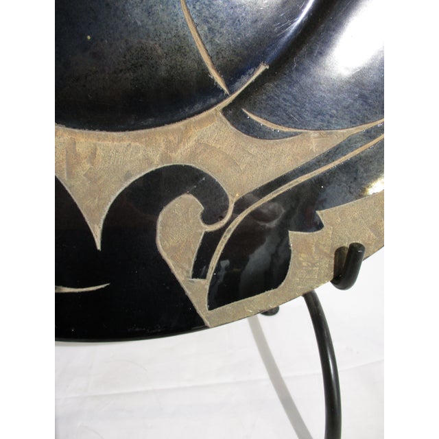 1950s Biot, Ceramic Horse Motif Decorative Charger For Sale - Image 5 of 11