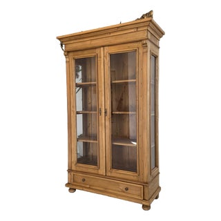 Rustic Farmhouse Display Cabinet For Sale