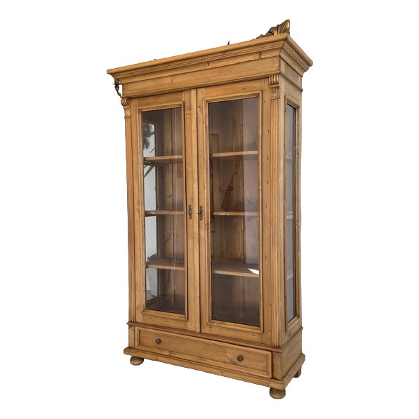 Rustic Farmhouse Display Cabinet For Sale