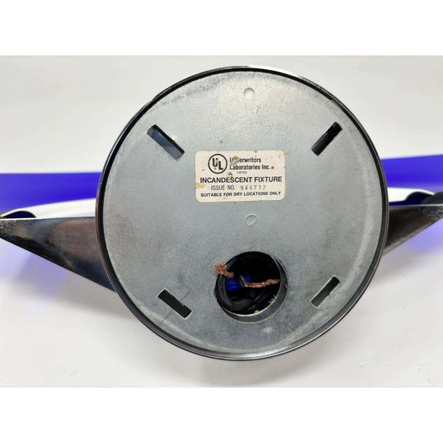 Postmodern Italian Cobalt Blue Murano Glass & Chrome Wall Sconce, 1980s 1 of 7 For Sale - Image 16 of 17