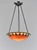 Charles Schneider Schneider Le Verre Francais French Art Deco Cameo Pendant Light 1920s - Mirettes Bowl Wrought Iron For Sale - Image 4 of 13