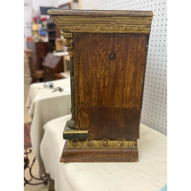 Late 19th Century Antique 1880 Hand Carved Wood Cabinet For Sale - Image 5 of 6