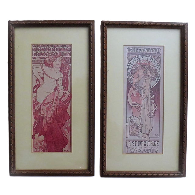 FREE SHIPPING ANYWHERE IN THE CONTINENTAL US! This is a set of 9 vintage portrait art prints by Alphonse Mucha. Mucha...