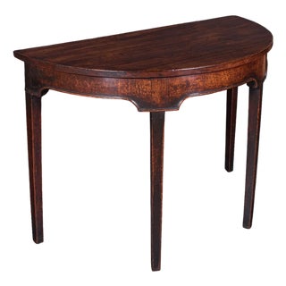 Antique Demi Lune Console Table, English, Alcove, After Hepplewhite, Georgian For Sale