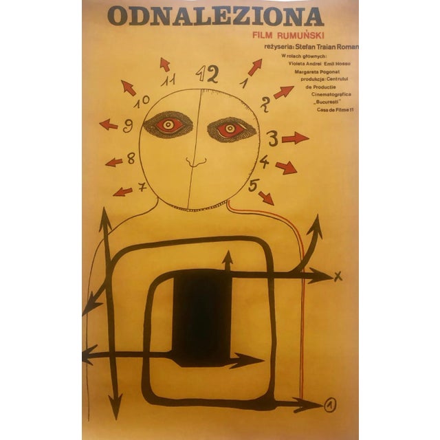 Polish Movie Poster Odnaleziona by Jerzy Kawalerowicz, 1977, in Very Good conditions. Designed 1970 to 1979 This piece has...