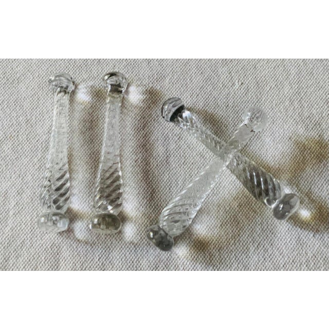 1930s Art Deco Cambridge Glass Cocktail Muddlers, Crystal Barware Set of 4, Nantucket Estate For Sale - Image 4 of 11