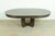Brown Christian Liaigre Style Modern Oak Pedestal Extension Dining Table For Sale - Image 8 of 13