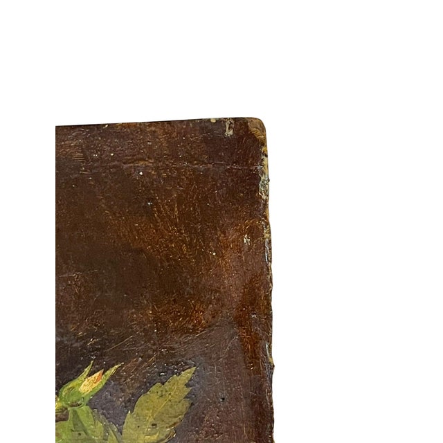 Pair German 19th Century Still Lives Fruit & Flower Baskets Oil on Board For Sale - Image 12 of 18