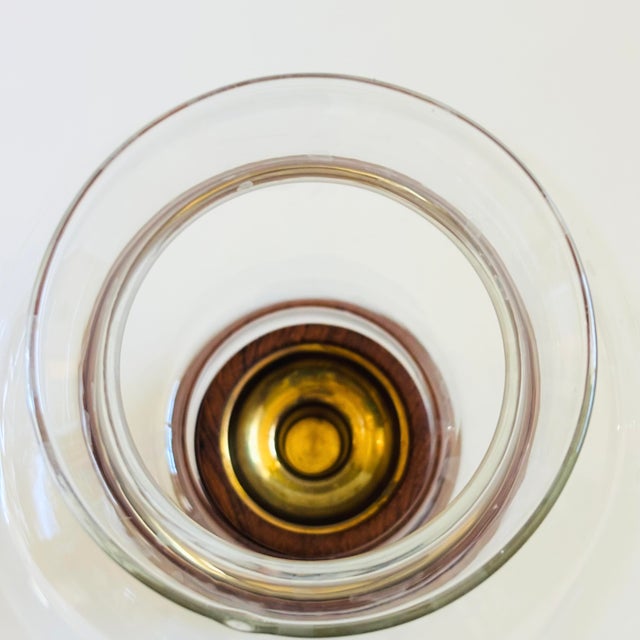 Brown Mid Century Dansk Teak and Glass Candle Holder by Jens Quistgaard For Sale - Image 8 of 11