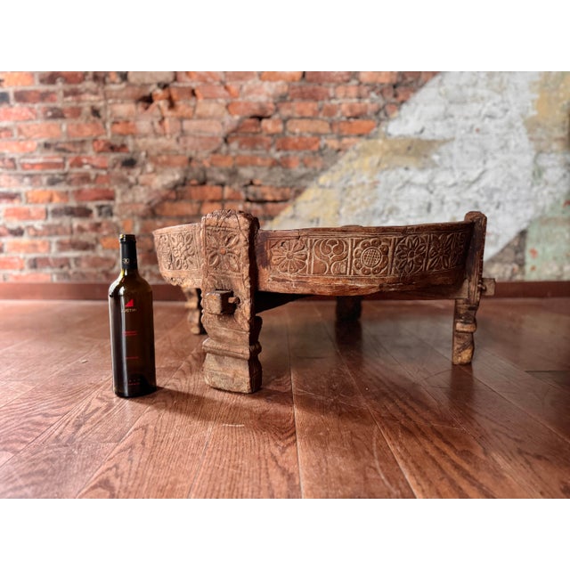 Bring timeless character into your space with this authentic antique Chakki table. Traditionally used as a stone grinding...