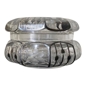 Jewelry Box With Silver Overlay by Heisey, Early 20th Century