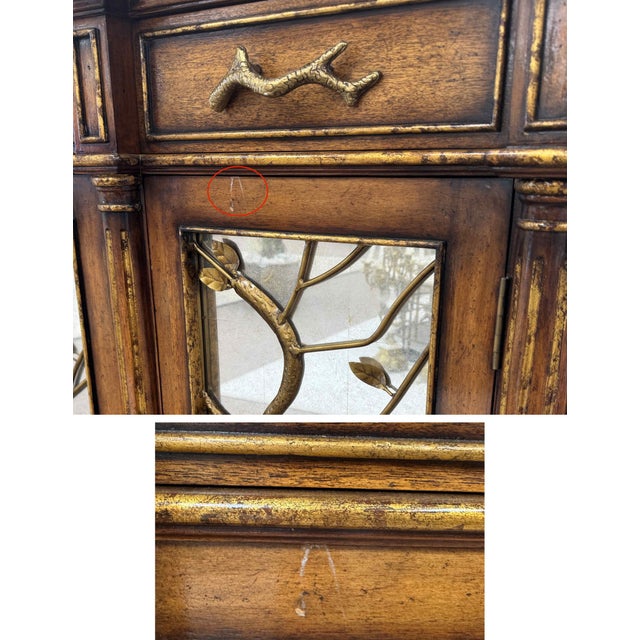 John Richard Eglomise Sideboard With Botanical Brass Overlay For Sale - Image 12 of 13
