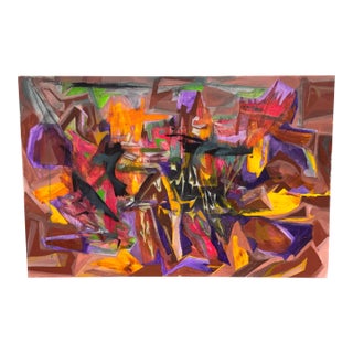 Acrylic on Canvas Abstract Painting, Circa 2012 For Sale