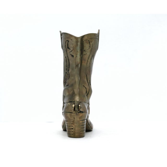 Vintage Brass Boot With a Moveable Spur For Sale In Phoenix - Image 6 of 11
