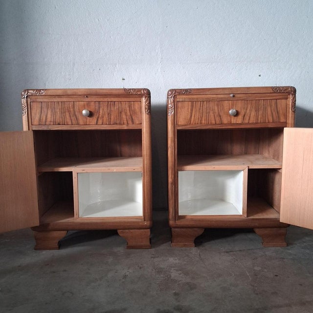 Art Deco Bedside Tables, 1925, Set of 2 For Sale - Image 12 of 18