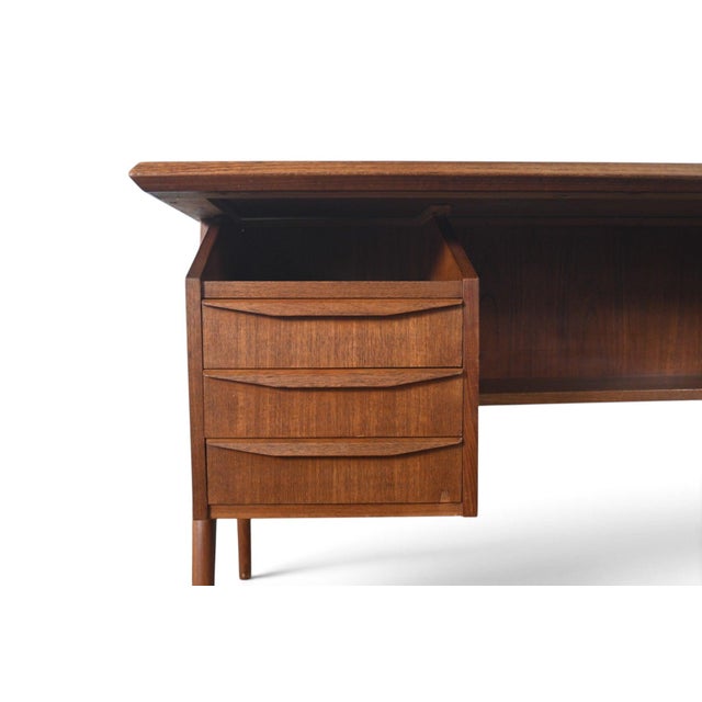 Atomic Danish Modern Teak Desk by Tibergaard For Sale In San Francisco - Image 6 of 16