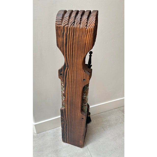 Vintage Mid Century Modern Tiki Witco Wood Fireplace Tool Set For Sale In San Diego - Image 6 of 9