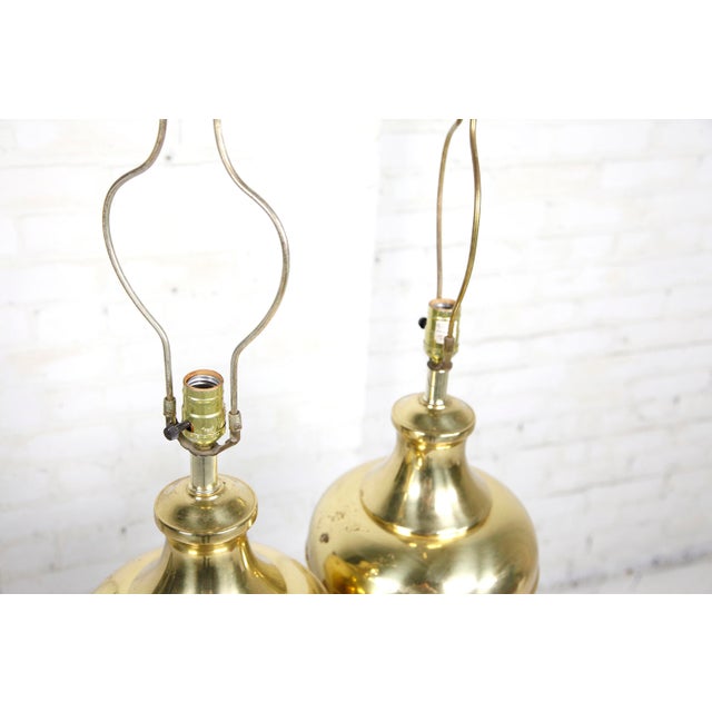 Vintage Brass Ginger Jar Table Lamps a Pair Chairish